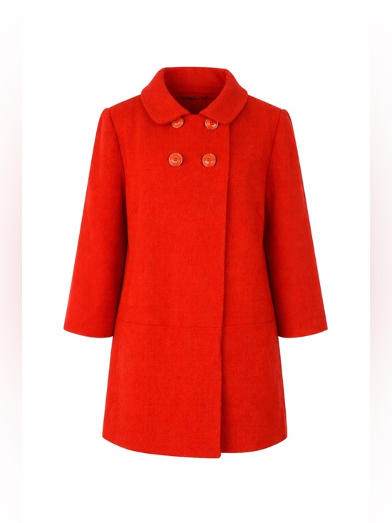 Banana Republic Jackets & Blazers - Banana Republic Orange Wool Blend Double Breasted Coat Retro Mod M